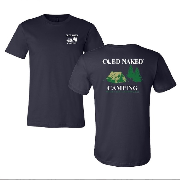 Coed Naked Camping Men’s T-Shirt New - Picture 1 of 1